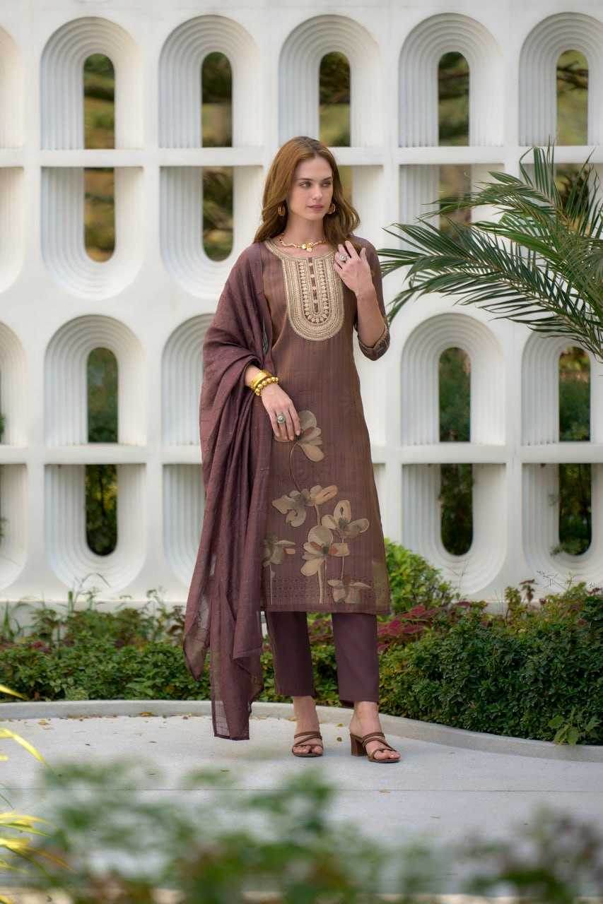 Tissue Ethnic Embroidered Kurti - MYLUXURY LANE ENTERPRISE
